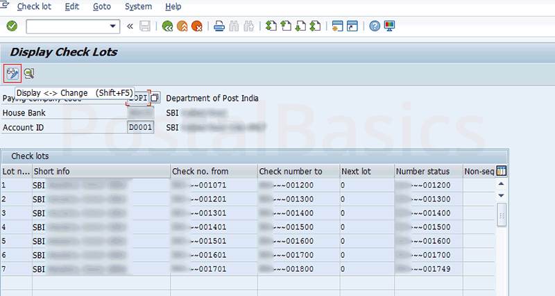 How to Add Post Master’s New Cheque Book to the lot in CSI Post Office?