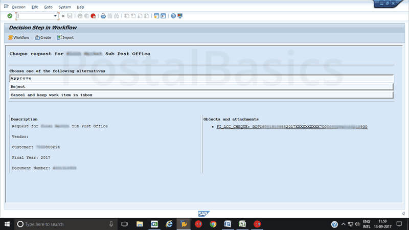 How to Issue Cheque to Sub Post Offices?