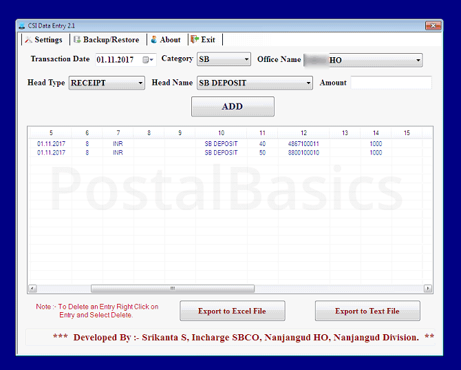 How to use CSI Utility Tool in Post Office?