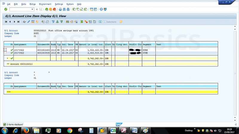 How to View General Ledger Account Details in CSI Post Office?