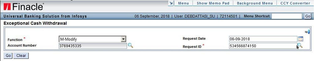 High Value Withdrawal Approval for BO