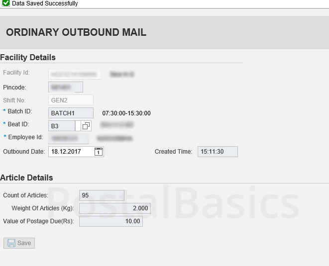 Ordinary Mails - DPMS Process